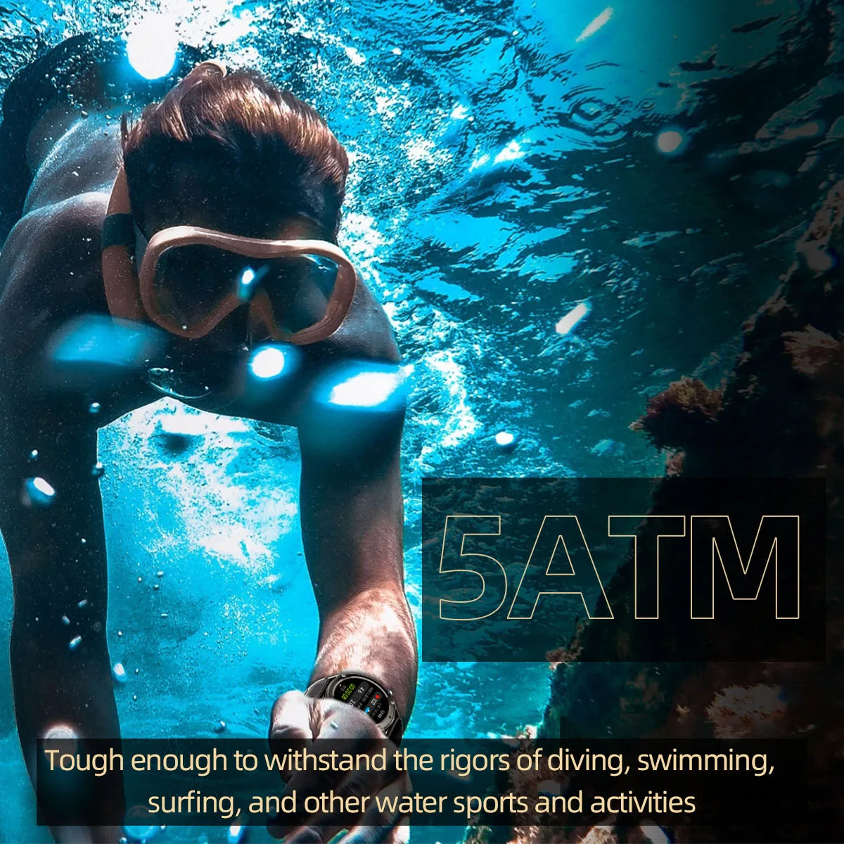 2025 New Design T-Rex 3 AMOLED GPS Smartwatch 5 ATM Waterproof 500mAh Long Battery Dual-band GNSS Military Sport Watch for Men
