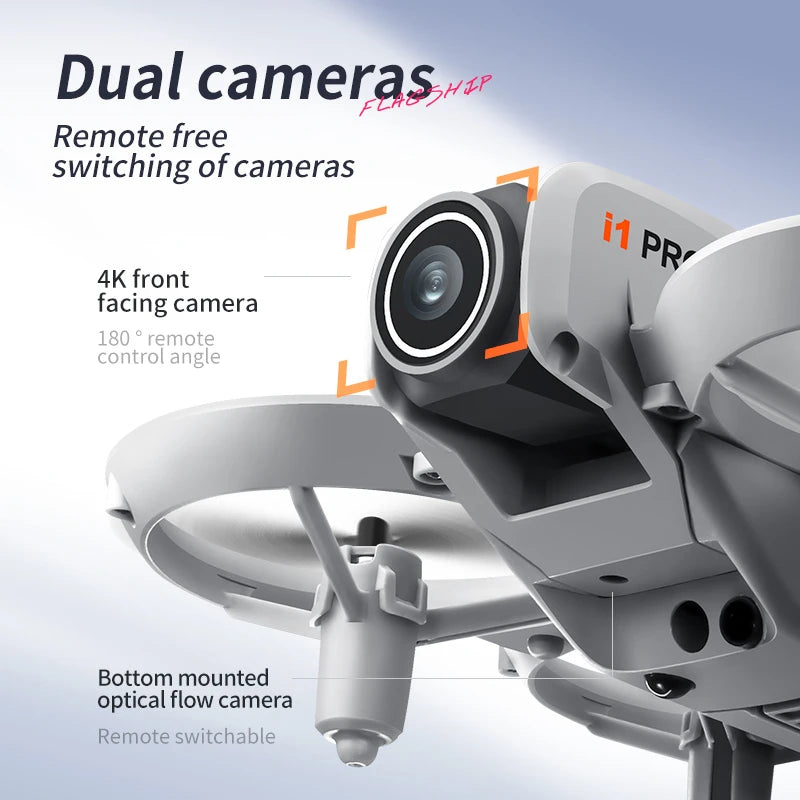 i1PRO Drone Professional 4K HD Dual camera 5G WIFI FPV UAV With Screen Remote Control RC Dron Avoidance Aerial Quadcopter Toys