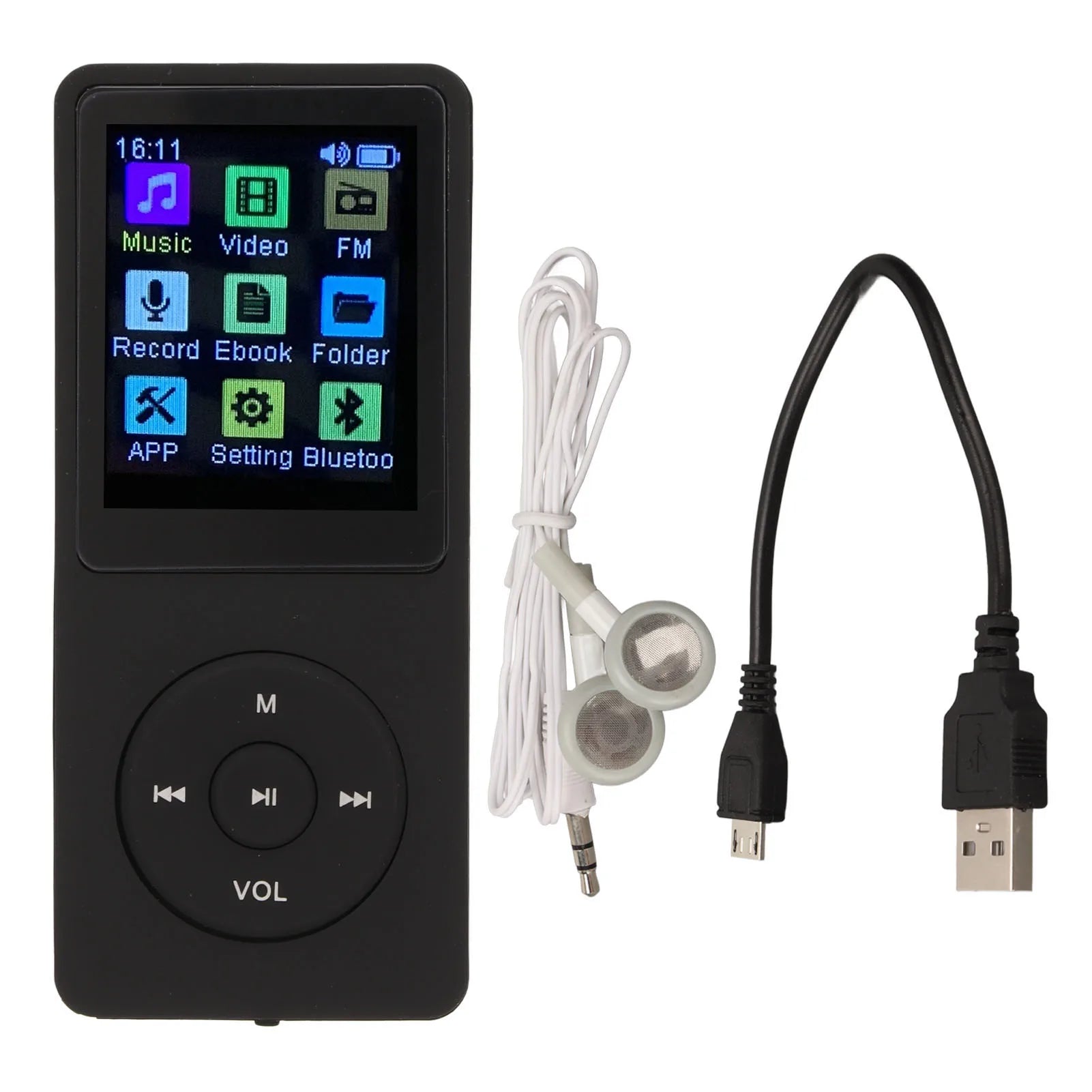 Digital Music Player 1.8 Inch LCD Support Small Memory Card Ultra Thin MP3 MP4 Player with Accessories Music Player Sound Player