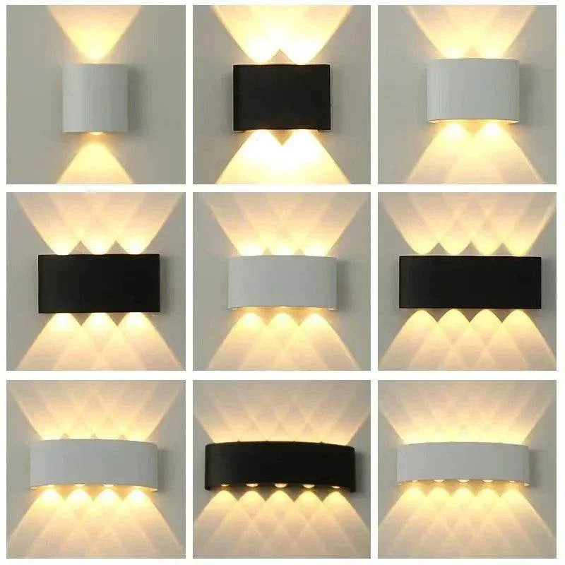sleek modern LED wall light with energy-efficient glow mounted on white wall
