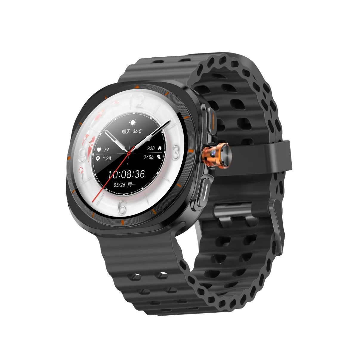 Cellular Smart Watch 1.508'' AMOLED Screen Dual Camera 4G SIM Call Precise Positioning Heart Rate Monitoring Android Smartwatch