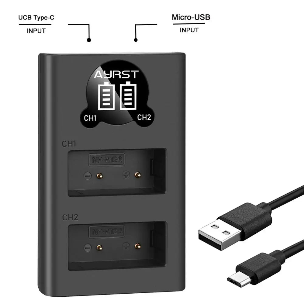For Fuji NP-W126 NP W126 NP W126S battery Charger For Fuji Fujifilm  HS35 HS33EXR HS30 EXR XA1 XE1 X-Pro1 XM1 X-T10 Camera