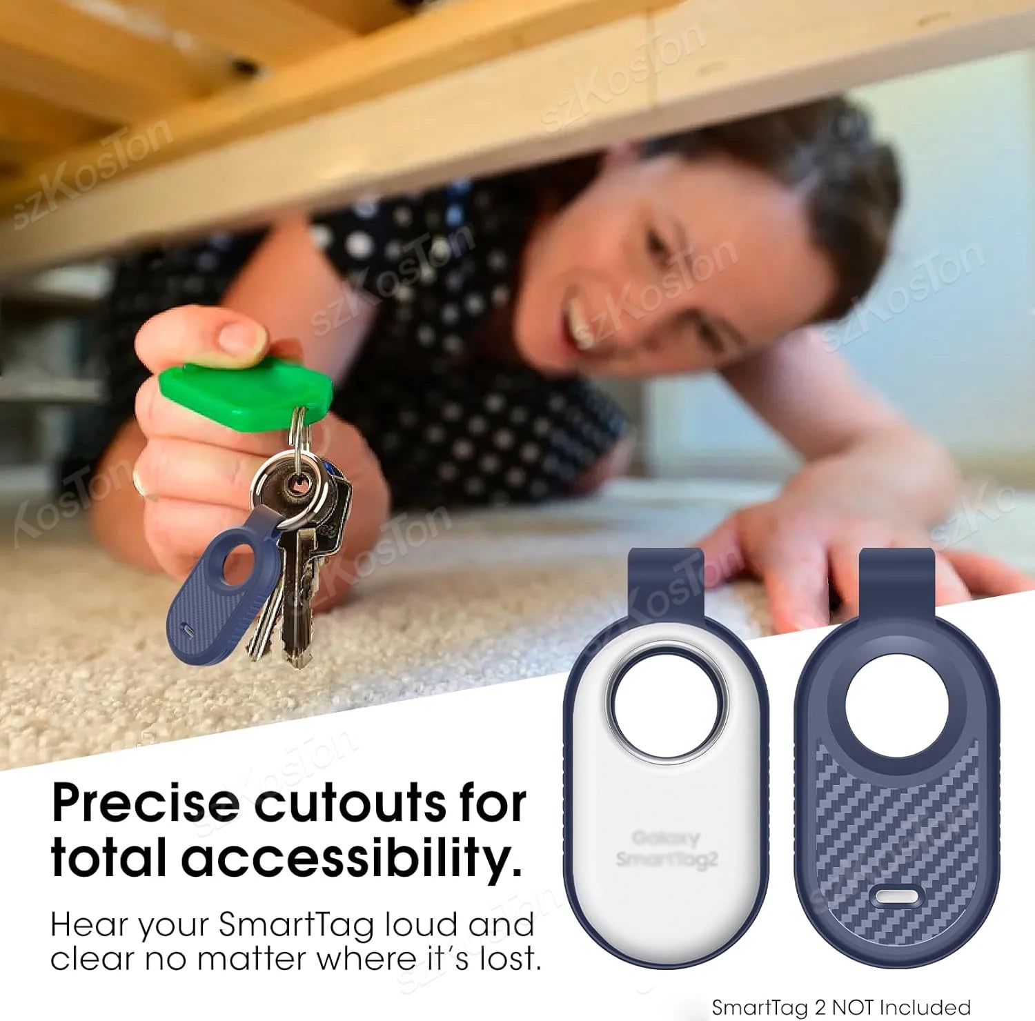 for Samsung SmartTag 2 TPU Protective Case mini GPS Tracker Protective Cover with Keychain For SmartTag2 Key,Backpack,wallet,kid