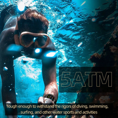 2025 New Design T-Rex 3 AMOLED GPS Smartwatch 5 ATM Waterproof 500mAh Long Battery Dual-band GNSS Military Sport Watch for Men