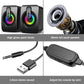 PC Computer Speakers PC Sound Box HIFI Stereo Microphone USB Wired Caixa De Som with LED Light For Desktop Computer PC Laptops