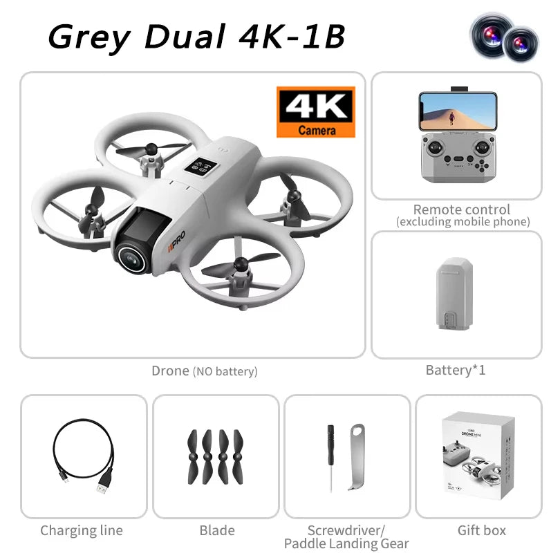 i1PRO Drone Professional 4K HD Dual camera 5G WIFI FPV UAV With Screen Remote Control RC Dron Avoidance Aerial Quadcopter Toys
