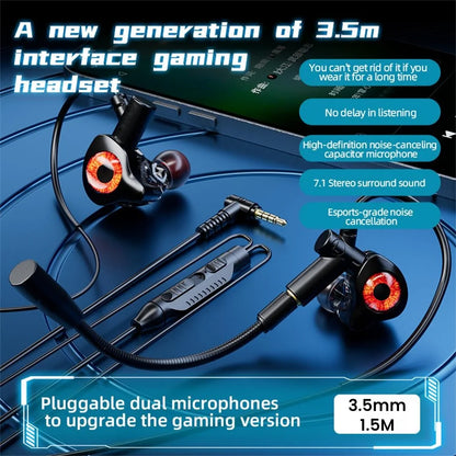 Type-C/3.5mm/USB Wired Headphones Gaming Headsets With Mic Earphones Wired Bass Stereo Esports Gamer Earbuds For Phones Computer