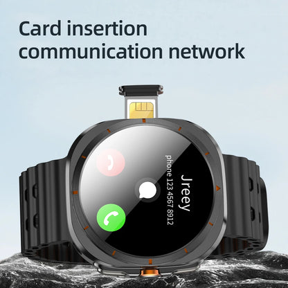 Cellular Smart Watch 1.508'' AMOLED Screen Dual Camera 4G SIM Call Precise Positioning Heart Rate Monitoring Android Smartwatch