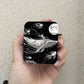 Whale and The Ocean Art AirPods Case Black Wireless Bluetooth Earphone Case for Apple Airpods 1 2 3 Pro 2 Protective Case
