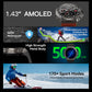 2025 New Design T-Rex 3 AMOLED GPS Smartwatch 5 ATM Waterproof 500mAh Long Battery Dual-band GNSS Military Sport Watch for Men