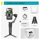 3-Axis Smartphone Gimbal with AI Face Tracking Fill Light Anti-Shake for YouTube/TikTok/Vlogger Lightweight Easy to Use Portable