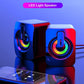 PC Computer Speakers PC Sound Box HIFI Stereo Microphone USB Wired Caixa De Som with LED Light For Desktop Computer PC Laptops