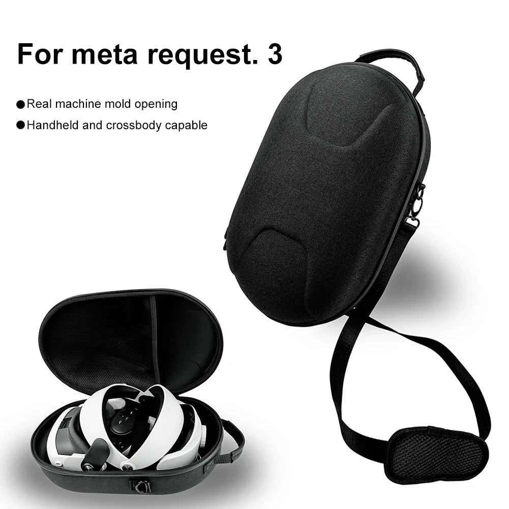 for Meta Quest 3 VR Glasses Storage Bag Waterproof EVA Portable Carrying Case Controller Protector for Meta Quest 3 VR Headset