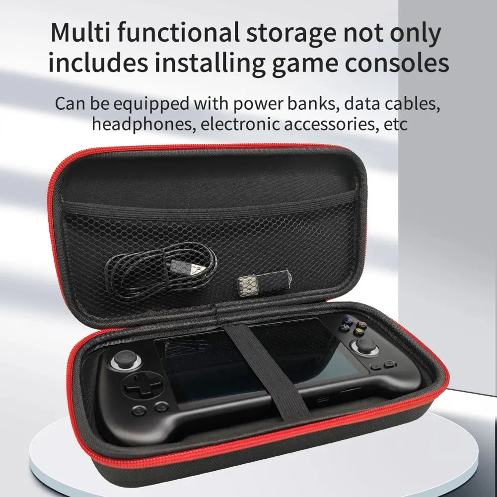Portable Carrying Case with Mesh Pocket Anti-scratch Hard Shell Storage Bag Game Console Accessories for Anbernic RG556
